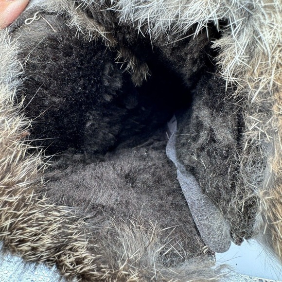 Mod Brev Women's 39‎ Boot Genuine Italian Leather Fur Lined Long Square Toed Y2K - Picture 13 of 14